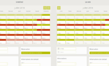 Screenshots du système de réservations